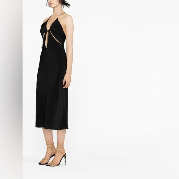 Christopher Esber Triquetra Front Tie Slip Dress US 2 Quiet Luxury Cocktail Chic - Picture 3 of 9